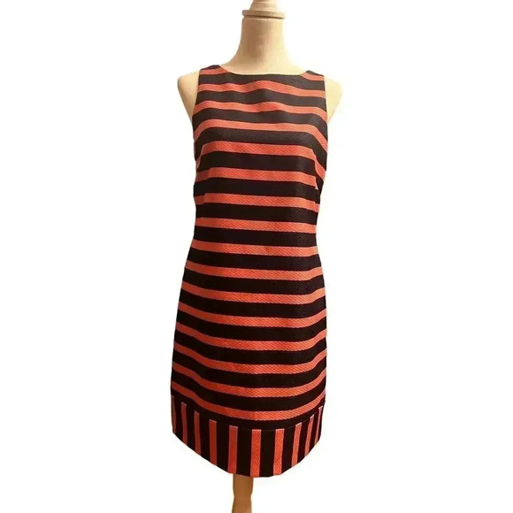 Jessica Howard sleeveless striped dress pink and navy size 6 - Picture 1 of 6